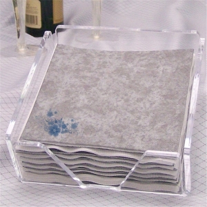 Nuevo diseño de la manera personalizó la caja de acrílico de la servilleta 