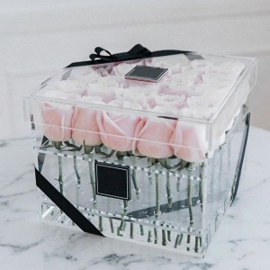 nueva caja de flores de acrílico elegante luruxy 