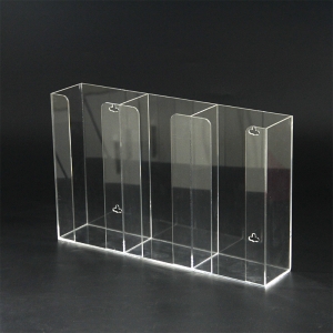 Clear 3 Side Acrylic Guante Box Holder 