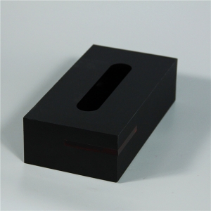 Titular de caja de tejido de acrílico negro Glam 