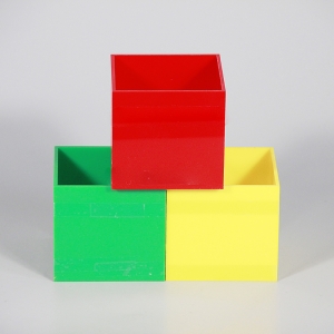 Caja colorida de colección de almacenamiento de acrílico 