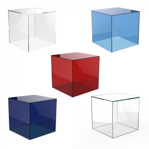 Caja de almacenamiento de rectángulo acrílico transparente con tapa 