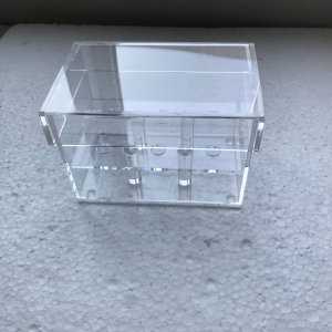 Caja de exhibición impermeable del rectángulo de acrílico claro 