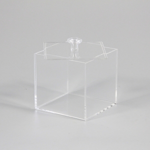 Caja de acrílico transparente cuadrada de plexiglás cuadrado 