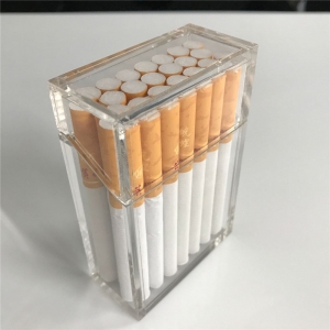 Caja de puros de acrílico transparente personal con tapa 