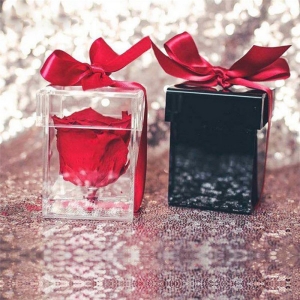 Mini cajas impermeables de rosa de un solo orificio para un bonito regalo 