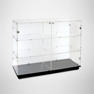 vitrina de acrílico transparente personalizada de 6 divisiones vitrina grande de lucita con cerradura en venta 