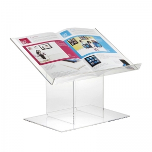 atril de escritorio portátil de acrílico transparente para presentaciones de mesa 
