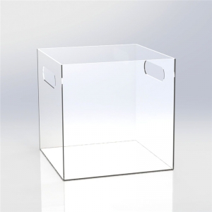 caja de almacenamiento de discos de vinilo acrílico transparente apilable 