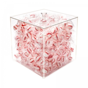 fabricar caja de almacenamiento de dulces de acrílico transparente 