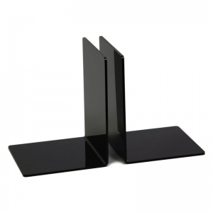 sujetalibros de acrílico negro personalizado de exhibición de libros de plexiglás para uso doméstico 