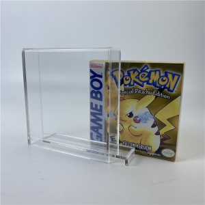 Venta al por mayor, caja de acrílico para videojuegos, caja de color Pokemon Gameboy de metacrilato
 