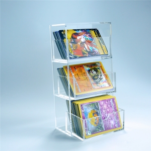 Caja de almacenamiento de juego de cartas mágicas de acrílico transparente con cajones 