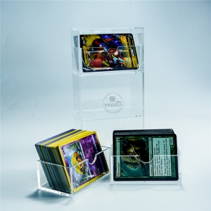 Caja de almacenamiento de juego de cartas mágicas de acrílico transparente con cajones 