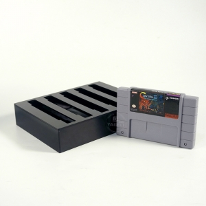 Soporte de exhibición retro de acrílico del caso del juego del videojuego de Gameboy del color negro 