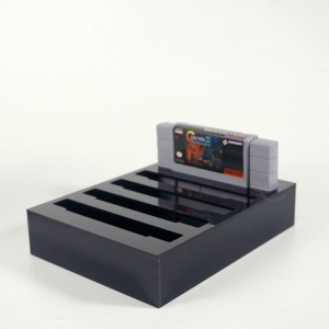 Soporte de exhibición retro acrílico negro del cartucho del videojuego del muchacho del juego de Nintendo 