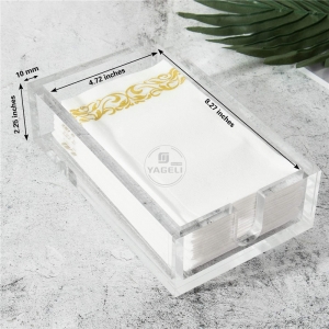 Portarrollos de papel acrílico transparente wholeslae rectángulo lucite para invitados 