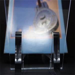 soporte de exhibición de discos de vinilo acrílico transparente
 