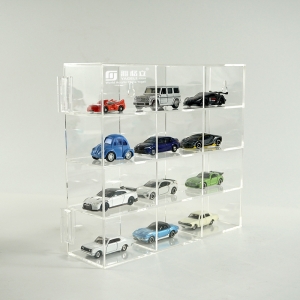 Vitrina acrílica transparente para coches de carreras modelo de juguete fundido a escala 1:24
 