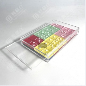 Juego de dominó de color brillante acrílico juegos de mesa 