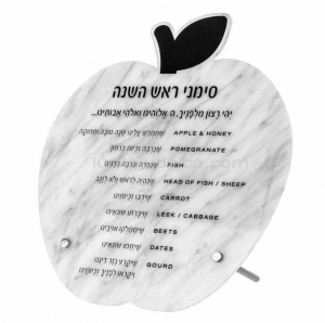 Tarjetas personalizadas de fábrica Lucite Acrylic Rosh Hashanah Simanim 