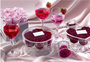 Caja de rosas acrílicas de venta caliente de un estilo para el festival de compras Double 11
