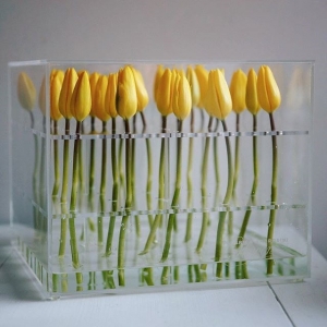 Caja de almacenamiento de flores de acrílico