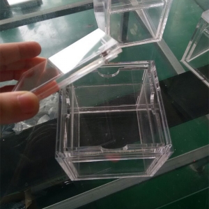 último diseño de cinco lados marco de imagen de cubo de acrílico 