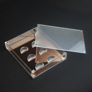 caja de pestañas de plexiglás