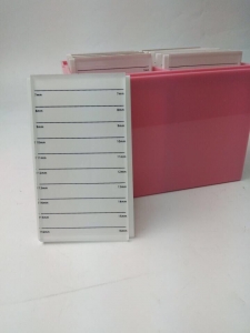 nueva caja de pestañas rosadas con 10 pestañas de extensión 