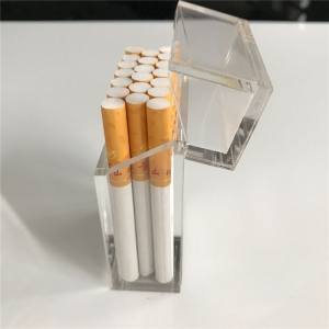 Caja de puros de acrílico transparente personal con tapa 