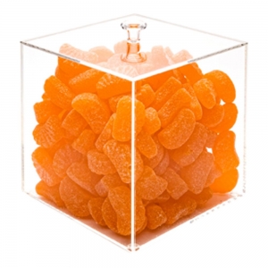 Caja de acrílico transparente transparente de la fruta del almacenamiento de la exhibición del fabricante de las ventas al por mayor 