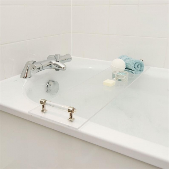 Bandeja acrílica para bañera, bandeja de baño transparente