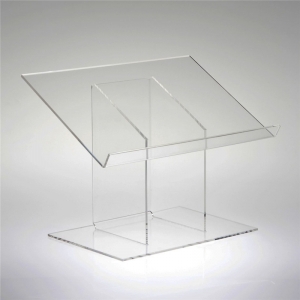 atril de escritorio portátil de acrílico transparente para presentaciones de mesa 