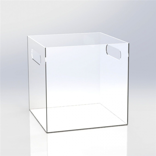 Caja de metacrilato transparente para vinilos 33 rpm