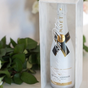 2019 caja de vino de plexiglás transparente caja de champán de mármol acrílico individual 