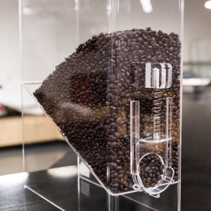 dispensador de granos de café acrílico personalizado al por mayor 