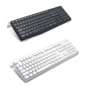 soporte de teclado de computadora de acrílico personalizado al por mayor inclinado 