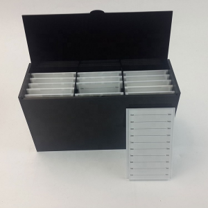 personalizar negro acrílico 15 fichas de las pestañas de extensión de la caja 