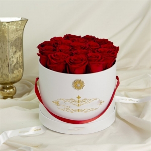 Caja de flores de papel redondo de lujo Caja de rosa para al por mayor 