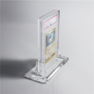 Caja de caja de pantalla de PSA acrílico transparente con base 