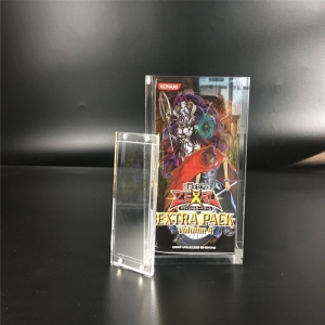pokemon yugioh mtg tarjetas paquete de refuerzo caja de acrílico magnético transparente 
