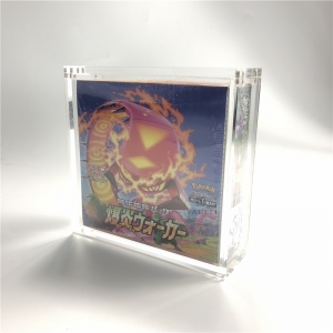 Caja de acrílico de caja de refuerzo de Pokemon japonés con tapa magnética 
