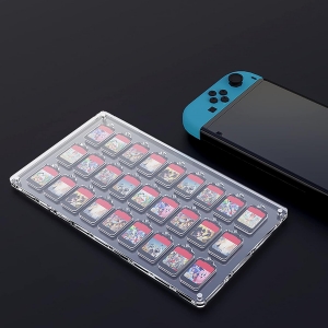 Caja de almacenamiento de tarjetas de juego de acrílico transparente 