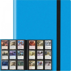 Carpeta de tarjetas de cuero PU con 9 bolsillos