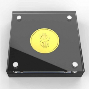 Caja de presentación de monedas de acrílico personalizada 