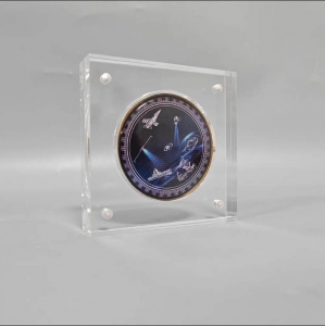 Caja de presentación de monedas de acrílico personalizada 