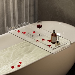Bandeja de bañera de acrílico transparente