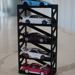 Soporte de exhibición para modelos de autos con estantes