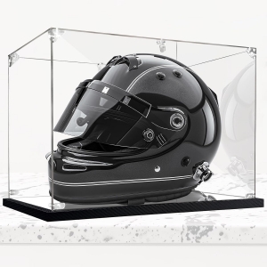 Escaparate de casco de acrílico